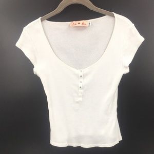 LILI ROSE Sweet Feminine Rhinestone Top